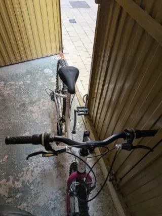 Bicicleta infantil Blanca y Rosa