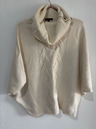 Poncho Massimo Dutti Beige Talla Única