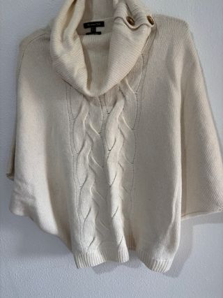 Poncho Massimo Dutti Beige Talla Única