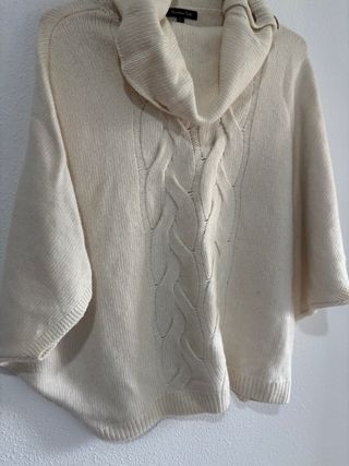 Poncho Massimo Dutti Beige Talla Única