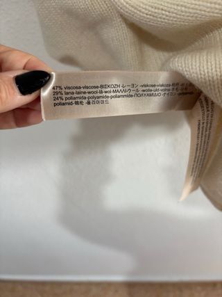 Poncho Massimo Dutti Beige Talla Única