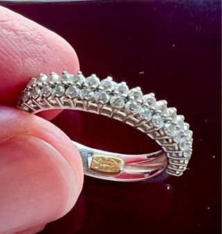 Anillo Recarlo oro blanco 18k con 38 diamantes