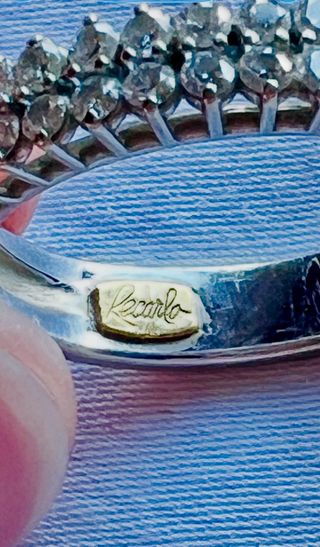 Anillo Recarlo oro blanco 18k con 38 diamantes