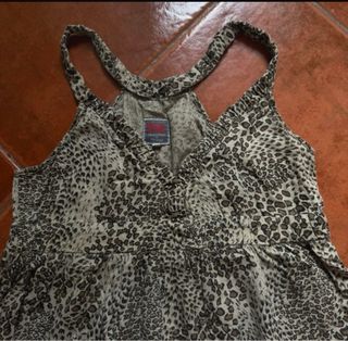 Top Bershka Estampado Leopardo Verano S