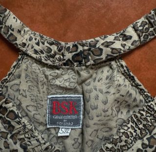 Top Bershka Estampado Leopardo Verano S