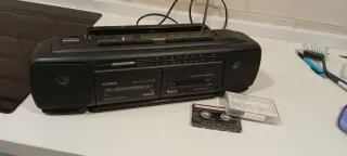 Radio Cassette Doble Pletina KAWAKI Negra