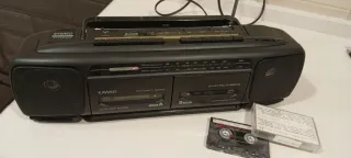 Radio Cassette Doble Pletina KAWAKI Negra