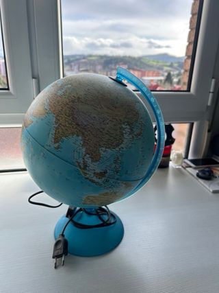 Lámpara Globo Terráqueo Azul