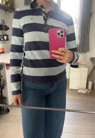 Polo Tommy Hilfiger rayas azules