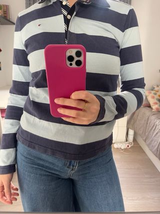 Polo Tommy Hilfiger rayas azules