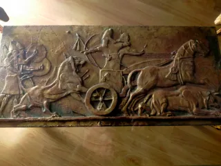 Mesa de comedor cristal , y bronce