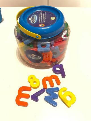 Imanes letras y números para niños