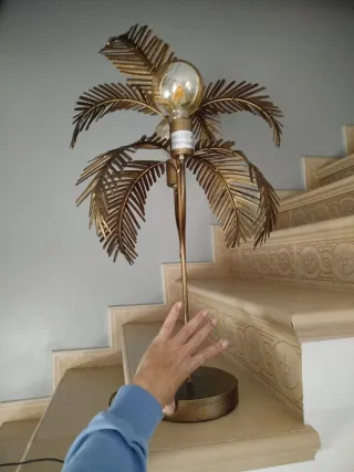 Lampada da Tavolo Vintage Palmiera Dorata
