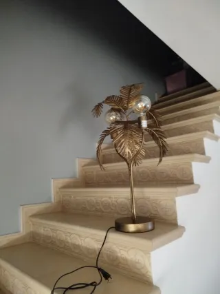 Lampada da Tavolo Vintage Palmiera Dorata