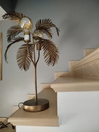 Lampada da Tavolo Vintage Palmiera Dorata