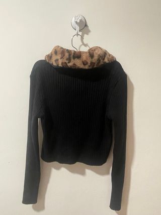 Chaqueta punto cremallera print animal