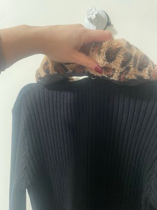 Chaqueta punto cremallera print animal