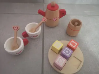 Set Gioco Legno Macchinetta Caffè e Tè