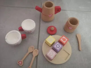 Set Gioco Legno Macchinetta Caffè e Tè