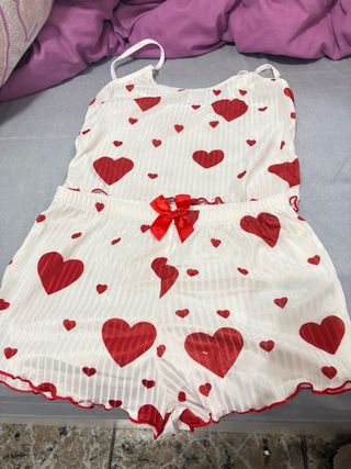 Pijama corto verano corazones