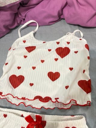 Pijama corto verano corazones