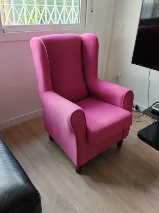 Sillón rosa nuevo