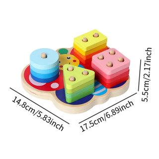 Juego Encastre Mariposa Montessori Madera