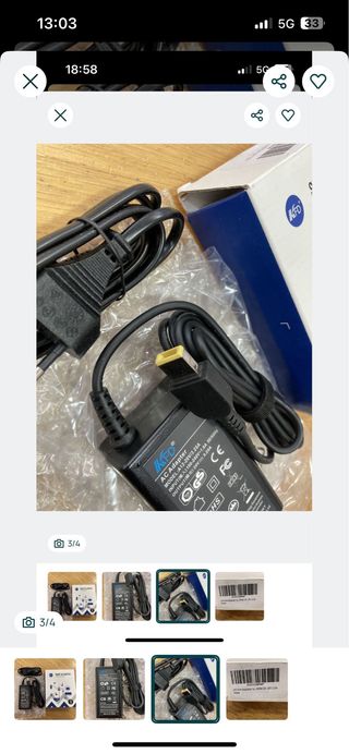 Carregador Adaptador Lenovo ADLX45NLC3A Novo