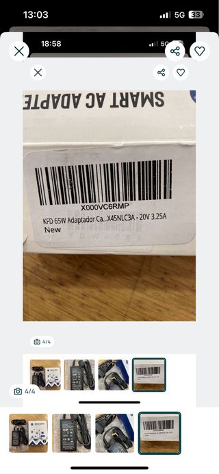 Carregador Adaptador Lenovo ADLX45NLC3A Novo