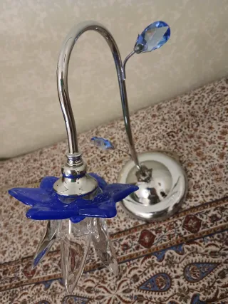 Coppia Lampade Vetro Blu La Murrina