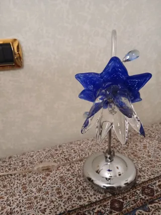 Coppia Lampade Vetro Blu La Murrina