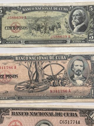 Banconote Cuba anni 60 rare