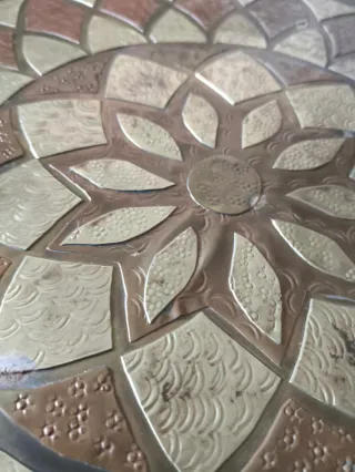 Bandeja árabe antigua decorada