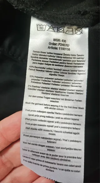 Pantalón vaquero Janina curve talla 58 negro goma