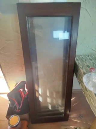 Ventana de madera 4 hojas de 2 m ancho  x 1,40 alt