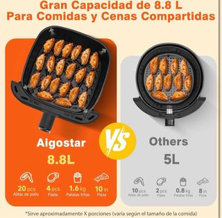 Freidora Aire Aigostar XXL 8.8L 2200W