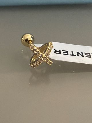 Pendiente Luxenter Cruz Dorado Sin estrenar