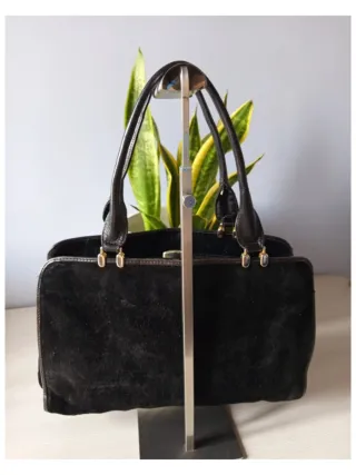 Borsetta vintage pelle e camoscio