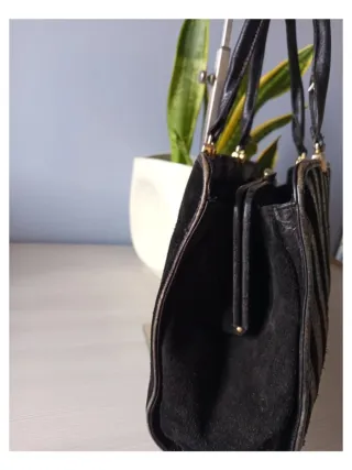 Borsetta vintage pelle e camoscio