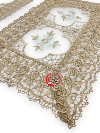 Tris centri tavola macramè