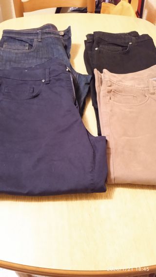 7 Pantalones largos hombre talla 42 varios colores
