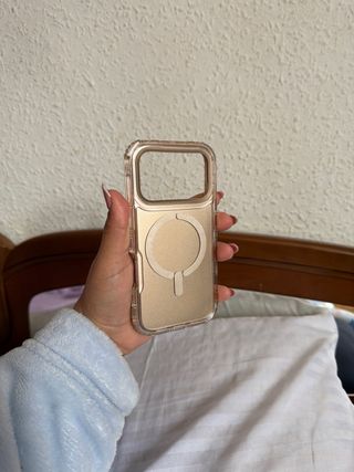 Funda iPhone 17 Pro Transparente Naranja