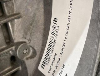 Opel f40 caja cambios vectra c 1.9 16v cdti 96410