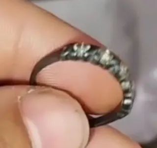 Anillo plata antiguo 5 piedras