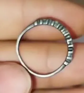 Anillo plata antiguo 5 piedras