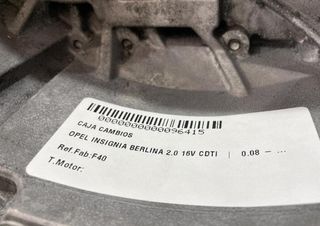 Caja cambios opel 96415 f40 insignia 2.0 16v cdti