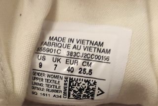 Converse All Star Blancas Talla 40