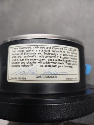 Manometro di prova professionale Ashcroft