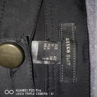 Pantalón Mango Negro Mujer