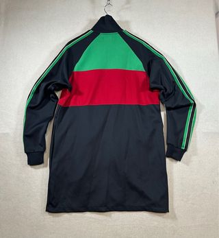 Chaqueta Zara M Negra Roja Verde Larga